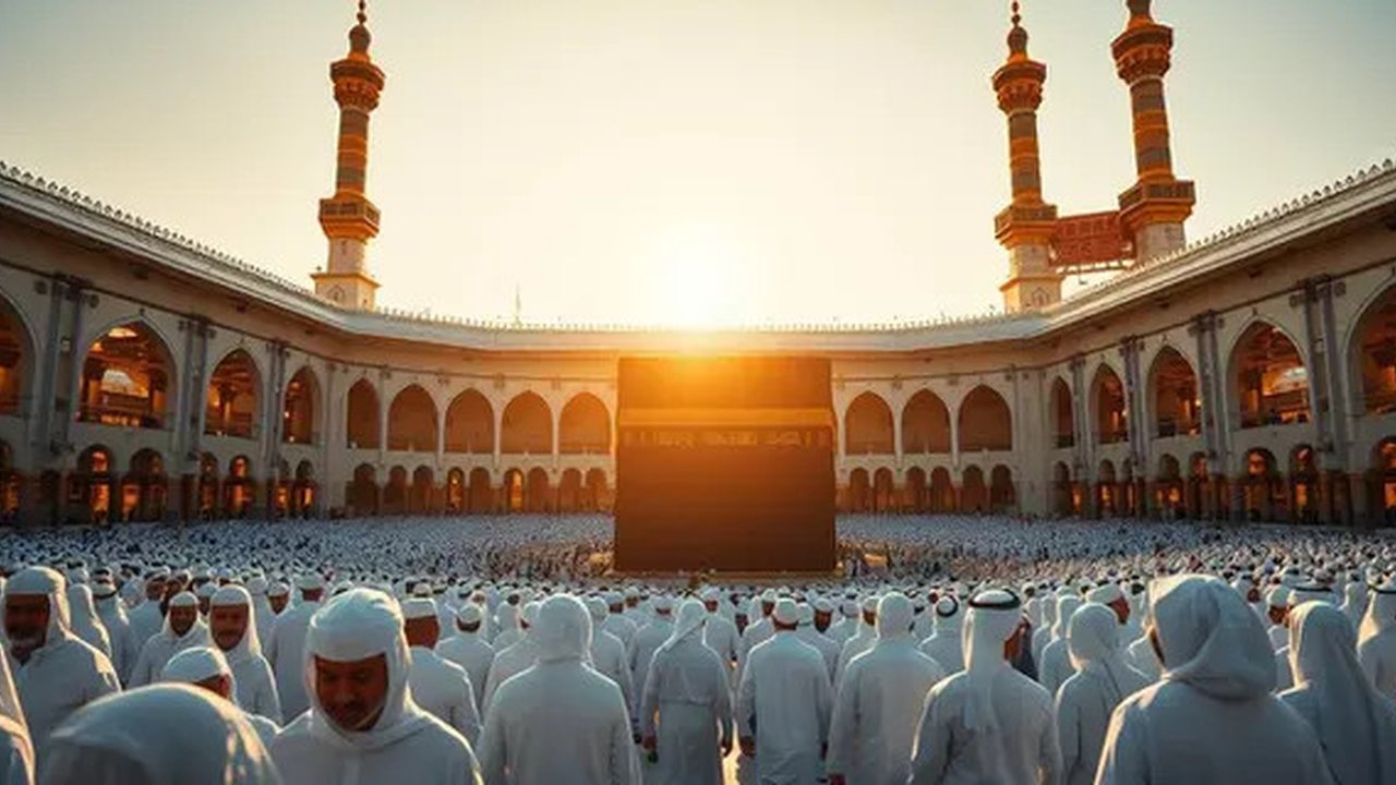 Pemandangan Ka'bah dari Jauh (Liputan6.com/MetaAi)
