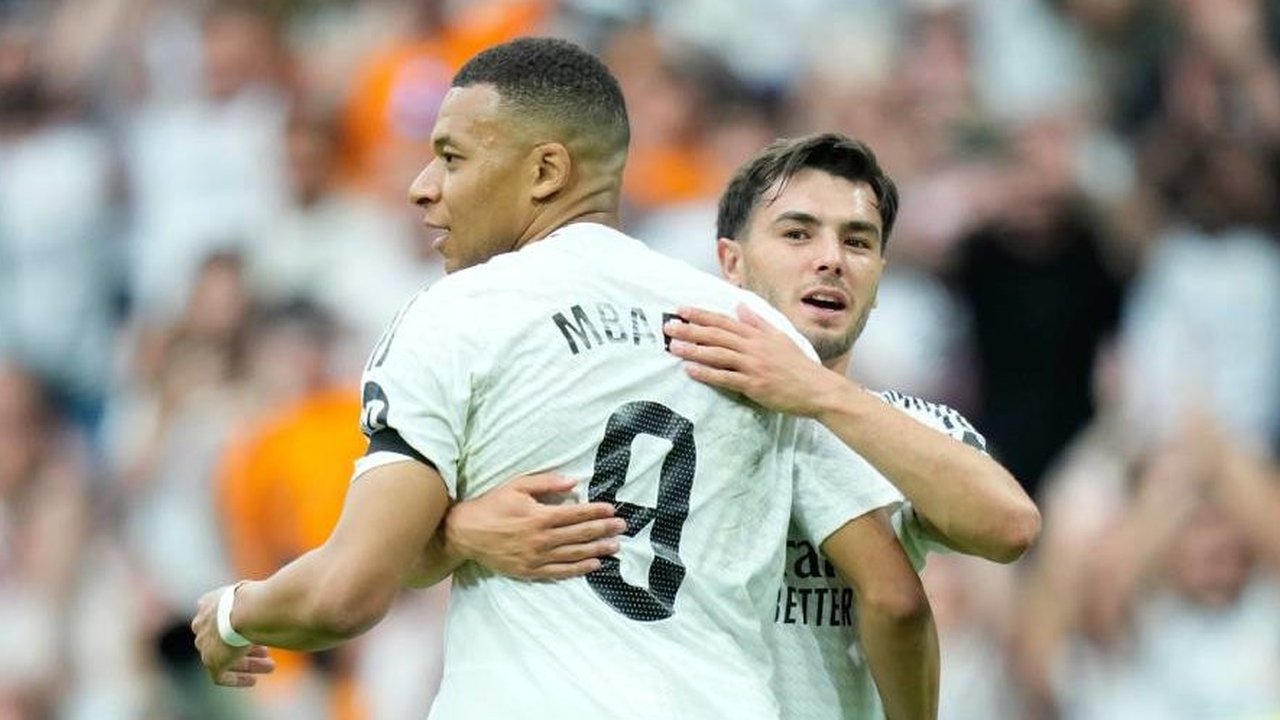 Real Madrid - Jude Bellingham, Kylian Mbappe, Vinicius Junior (Bola.com/Adreanus Titus)