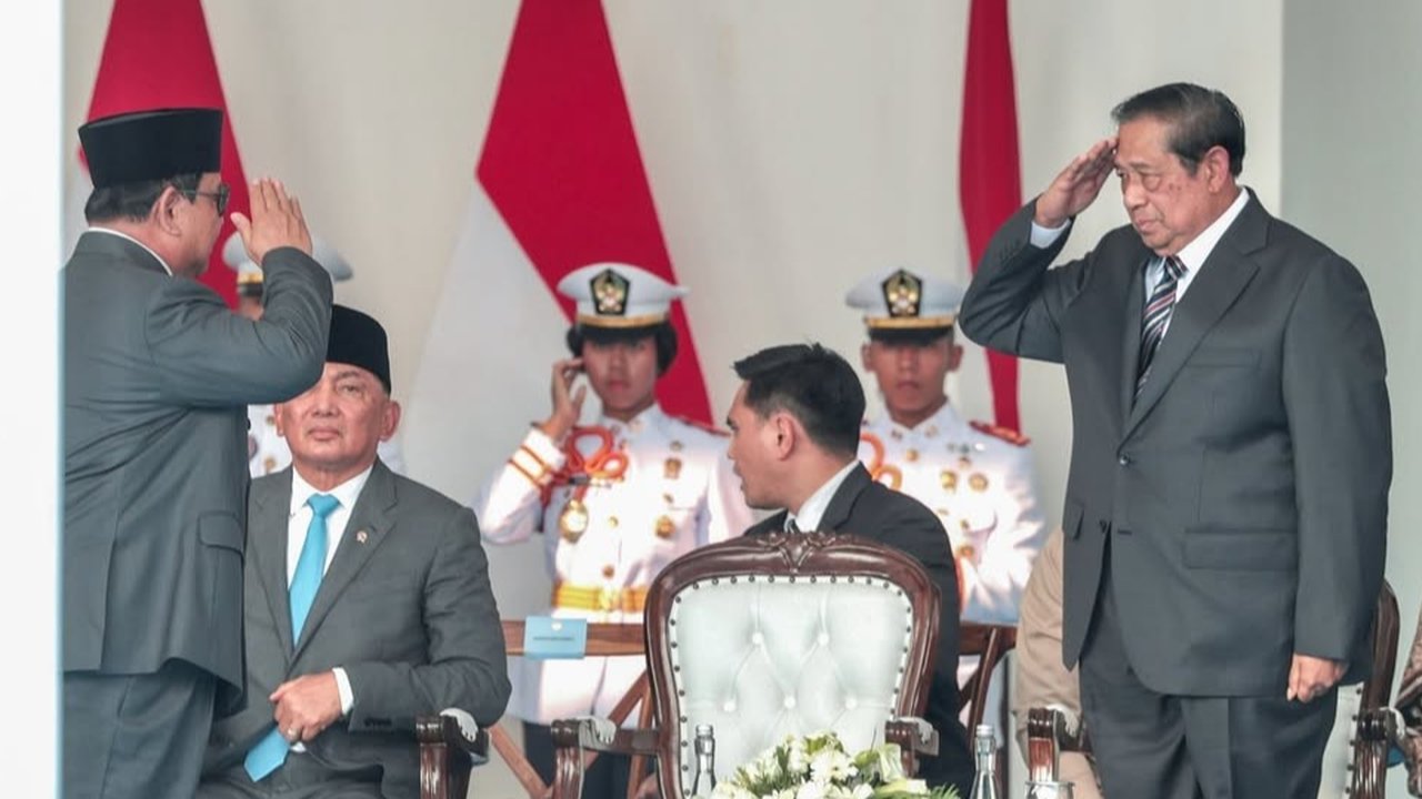 Presiden Prabowo dan SBY di peresmian Kampus Bhineka Tunggal Ika Universitas Pertahanan