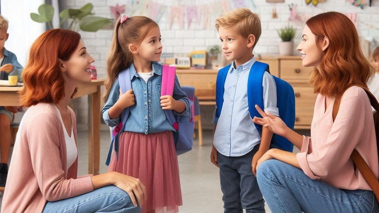 Ilustrasi Anak Berangkat Sekolah