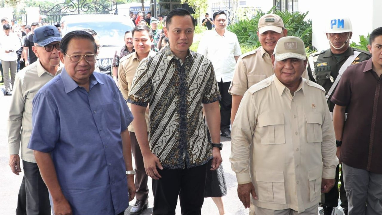 Prabowo Kunjungi SBY dan AHY di Pacitan