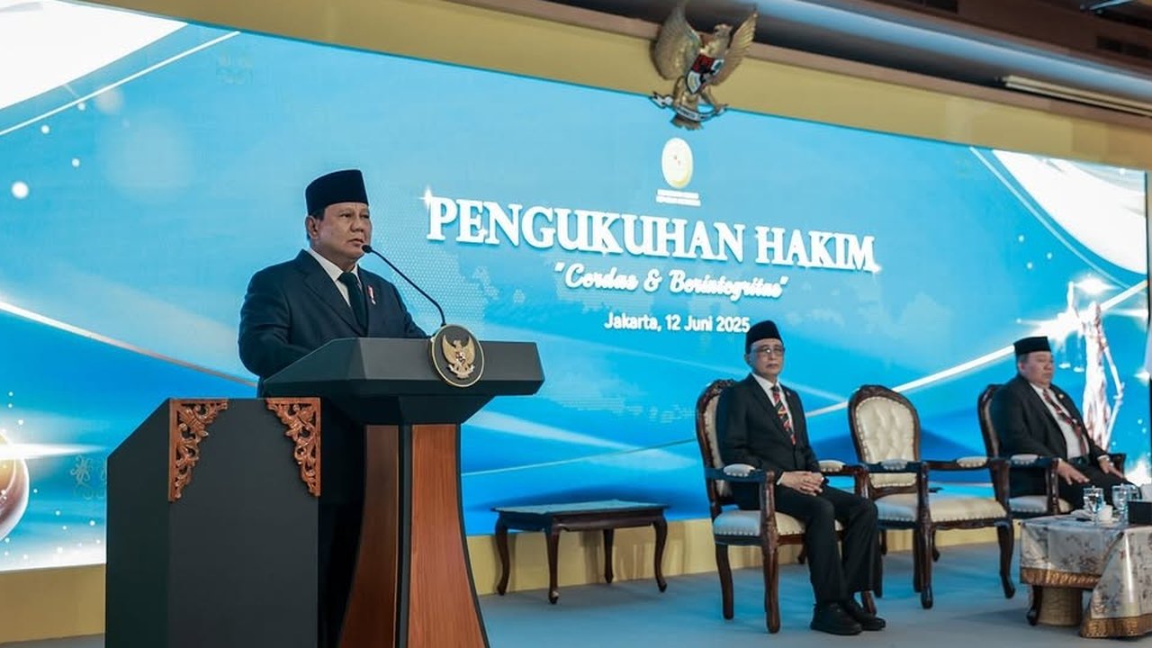 Presiden Prabowo di Pengukuhan Hakim Mahkamah Agung