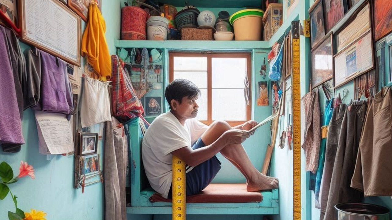 Ilustrasi Hidup di Rumah Sempit