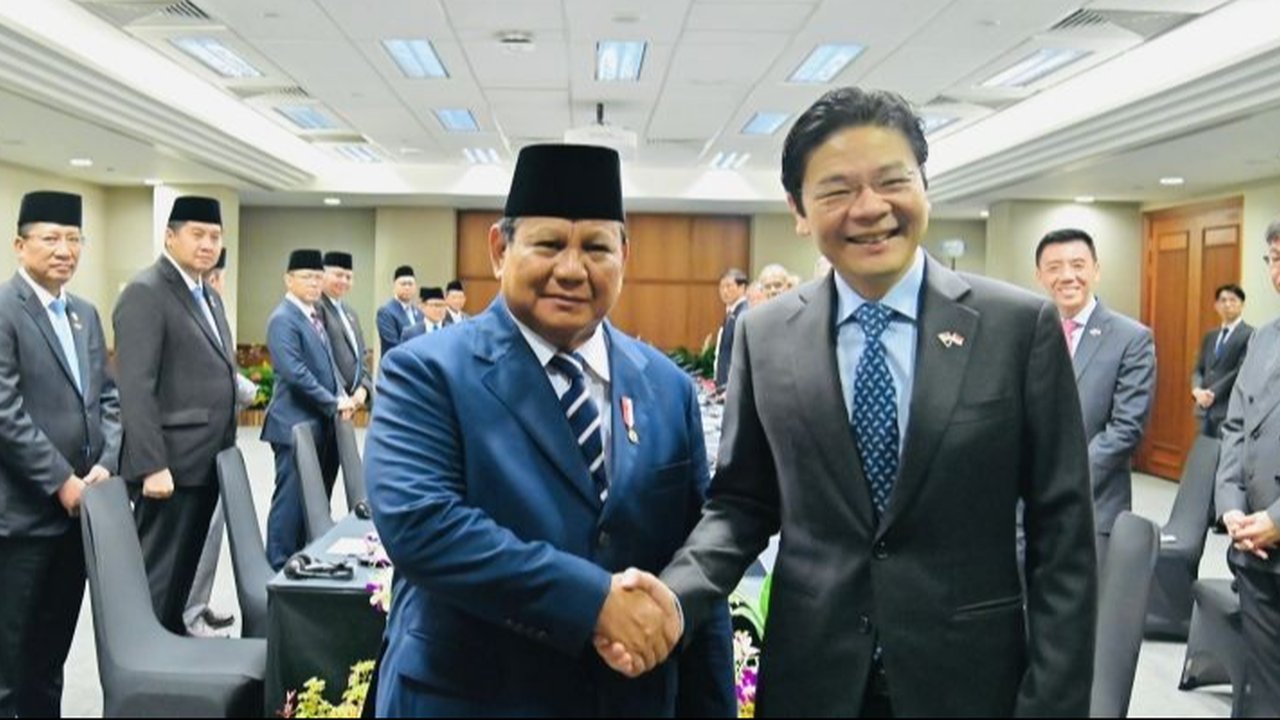 Presiden RI Prabowo Subianto dan Perdana Menteri Singapura Lawrence Wong