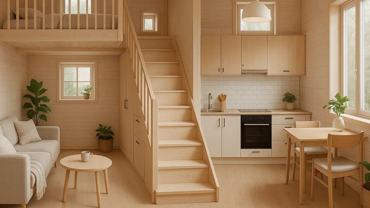 Model Rumah Kecil 3x6 dengan Mezzanine 2 Lantai Mini