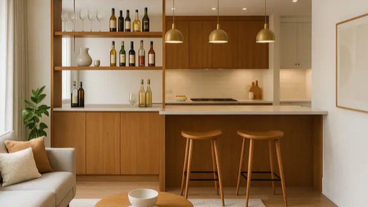 Desain Sekat Ruang Tamu dan Dapur (created by AI)