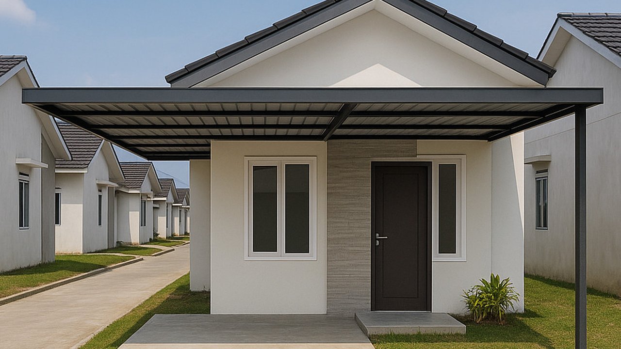 Rumah tanpa Pagar di Perumahan Subsidi (created by AI)
