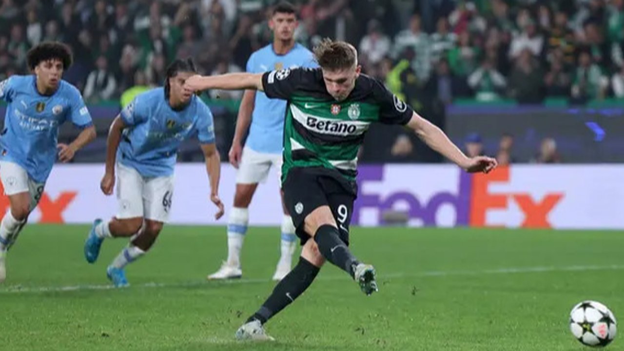 Aksi Viktor Gyokeres di Liga Champions (AFP)