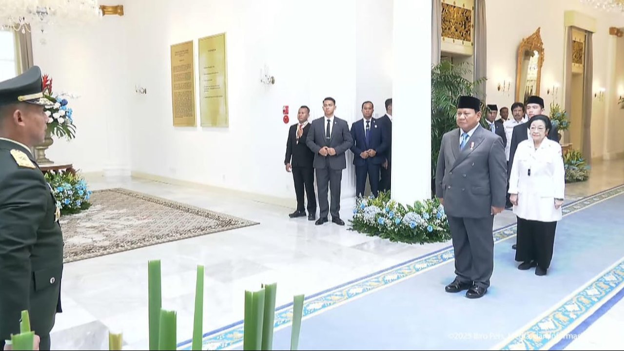 Prabowo di upacara Peringatan Hari Lahir Pancasila
