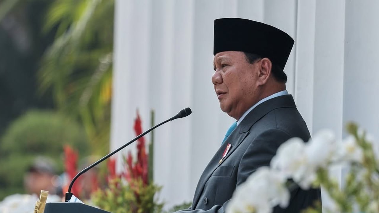 Presiden Prabowo, Wapres Gibran, Ketua Dewan Pengarah BPIP Megawati dan Try Sutrisno di Upacara Hari Lahir Pancasila