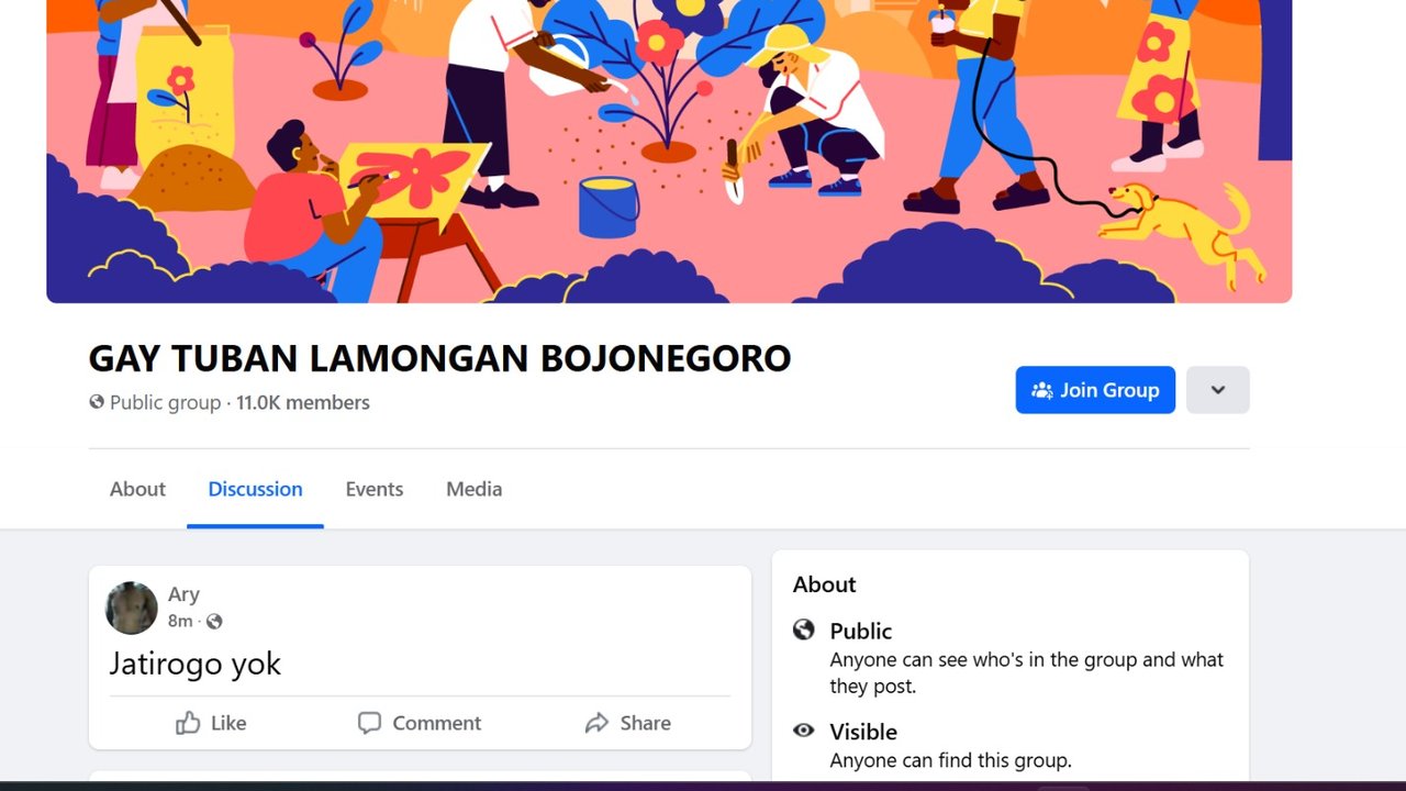 Grup Facebook 'Gay Tuban Lamongan Bojonegoro'
