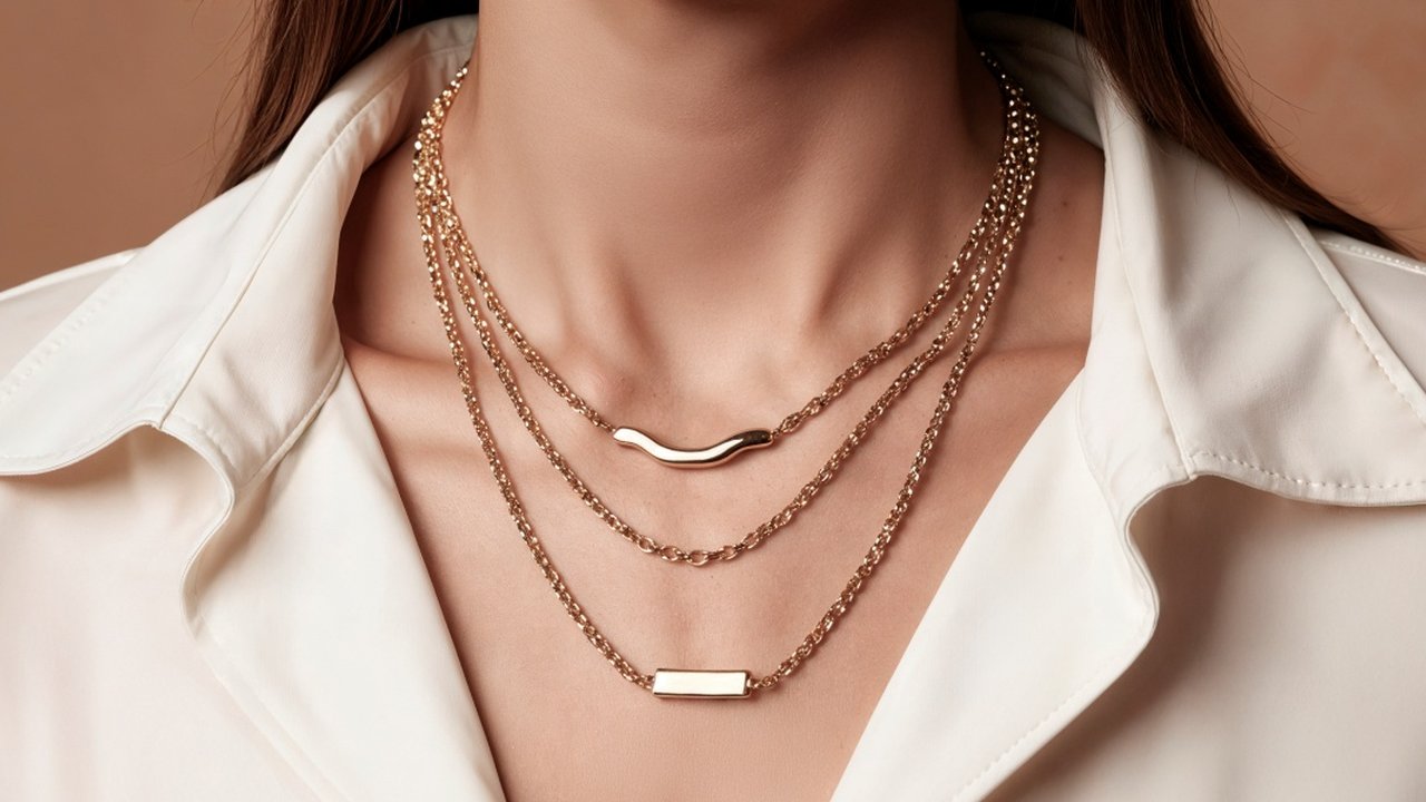 Ilustrasi Model Kalung Rantai Emas Panjang