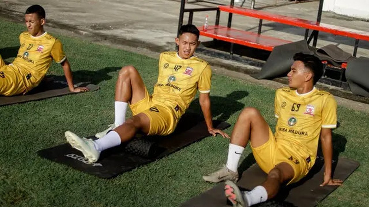 Madura United menjalani latihan perdana di Madura United Training Ground (MUTG), Pamekasan, (23/6/2025). (Doc Madura United)