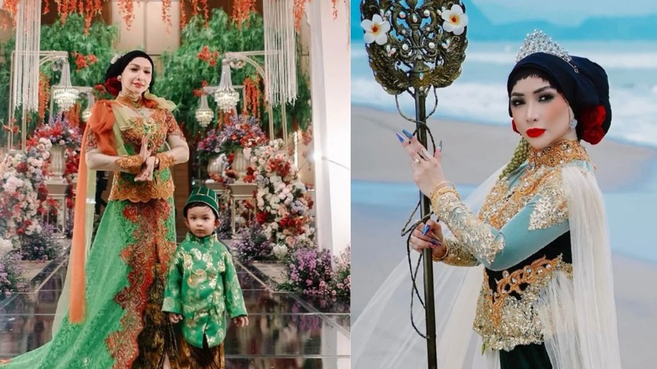 Model Kebaya dan Hijab Sanggul Roro Fitria