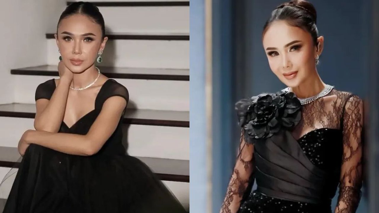 Potret Dress Hitam Yuni Shara