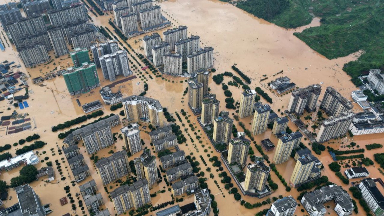 Banjir parah di China.