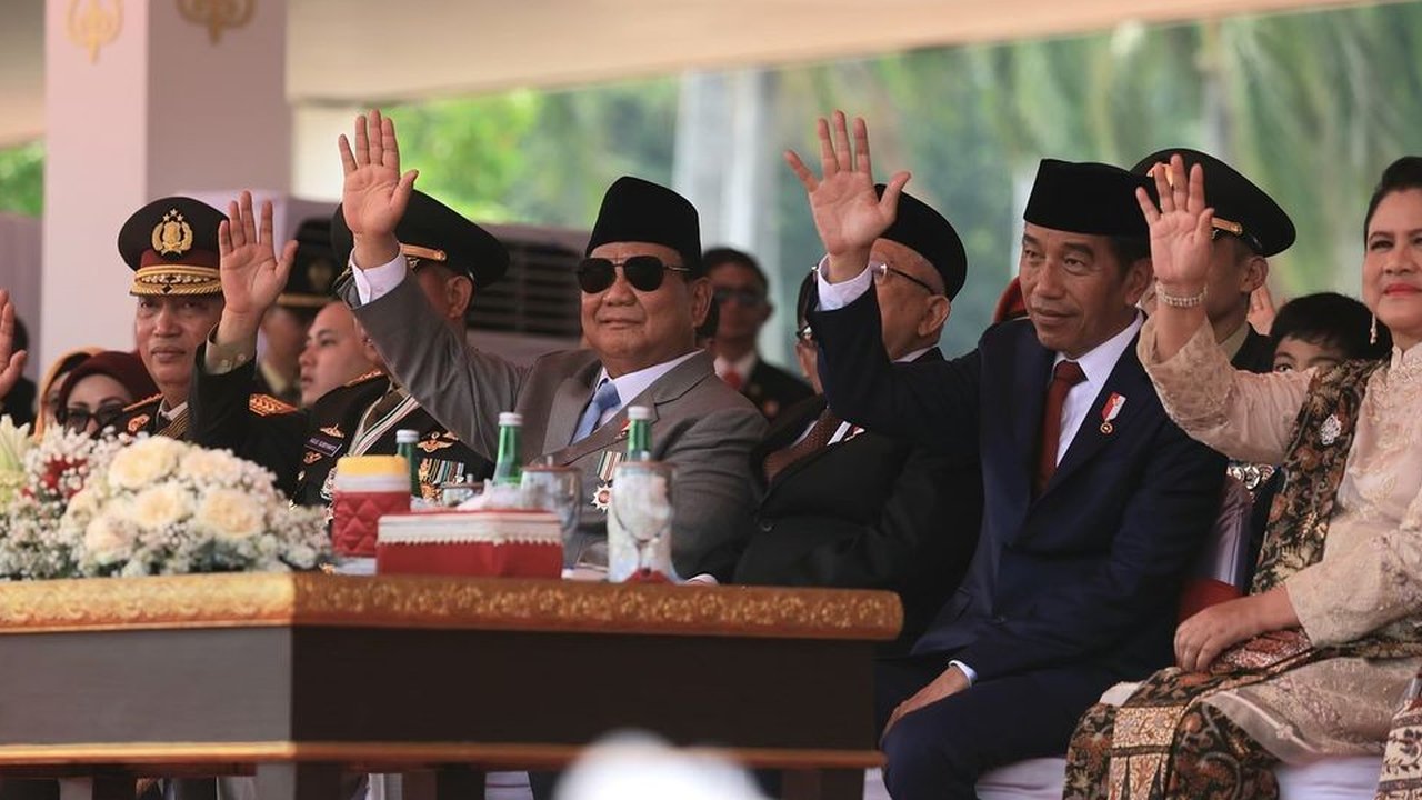 Presiden Jokowi dan Prabowo di HUT TNI