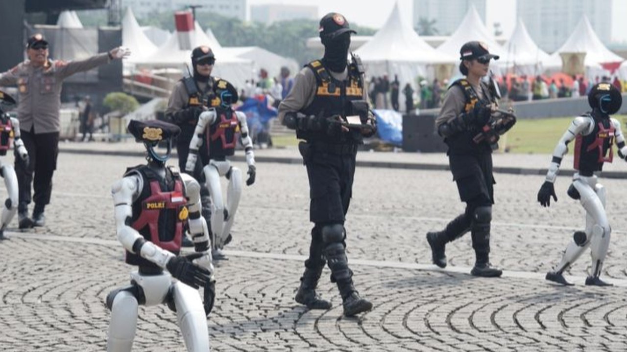 Melihat Kecanggihan Robot Humanoid yang Ramaikan HUT ke-79 Bhayangkara