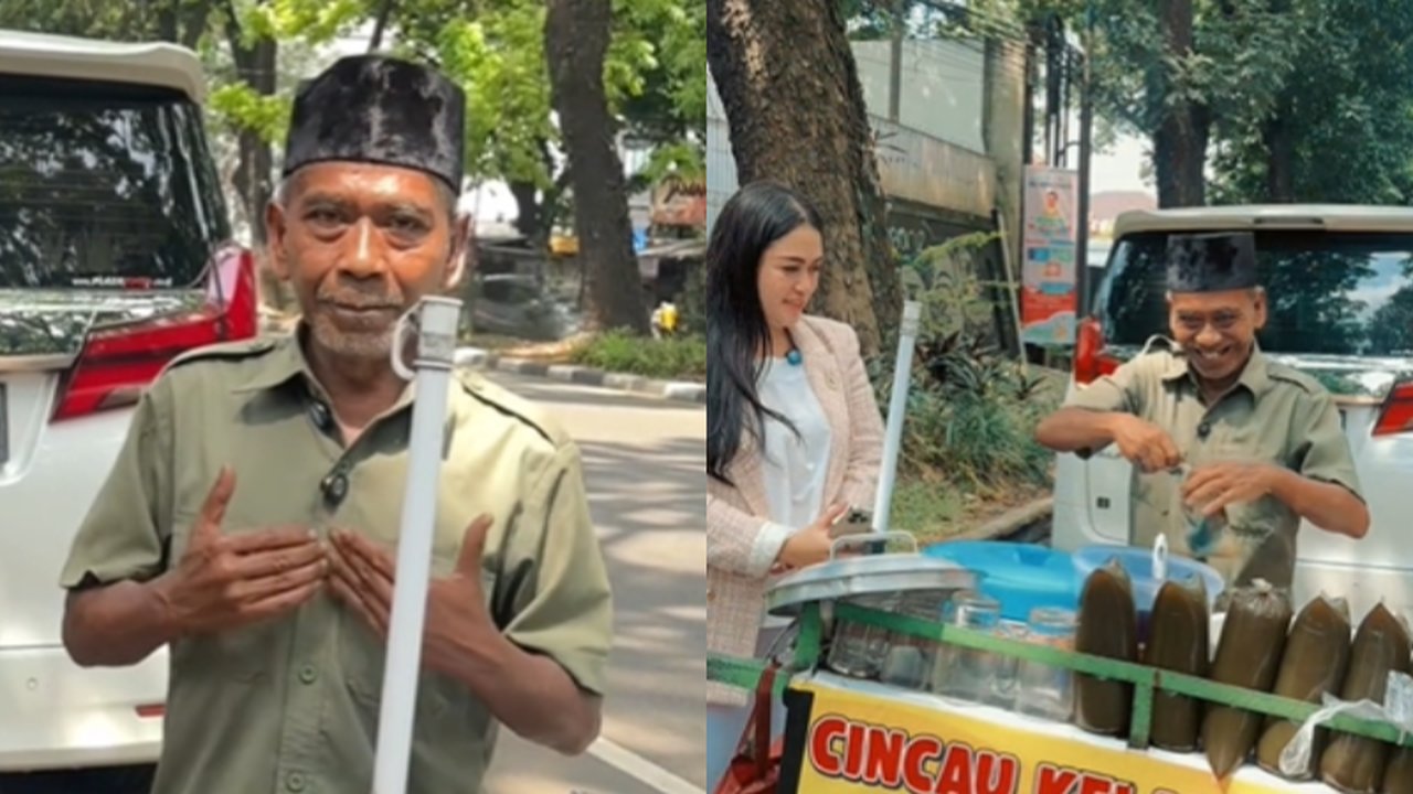 Keren, Pria Paruh Baya Jualan Es Cincau Jago 4 Bahasa Asing, Ternyata Ngefans Dengan Bung Karno