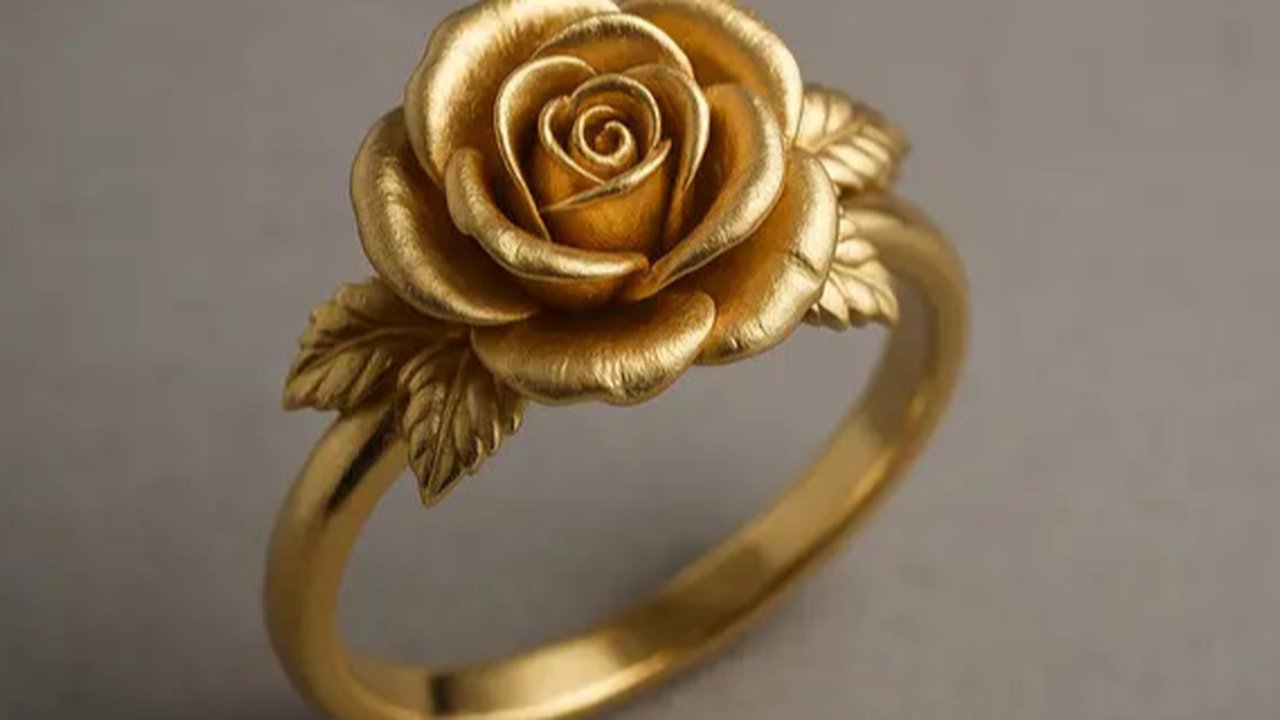 7 Model Cincin Emas Bunga Mawar, Elegan dan Unik untuk Segala Momen (sumber:AI)