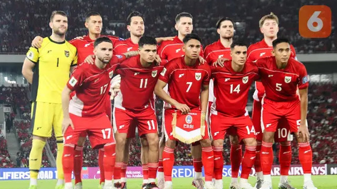 Starting XI Timnas Indonesia saat menghadapi Bahrain dalam laga Kualifikasi Piala Dunia 2026 zona Asia di Stadion Utama Gelora Bung Karno (SUGBK) Senayan, Jakarta, Selasa (25/3/2025) malam WI