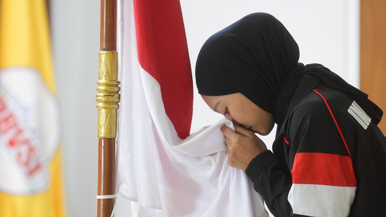 Pelepasan Timnas Voli Putri Indonesia untuk mengikuti ajang kejuaraan AVC Nations Cup 2025 di Padepokan Bola Voli Jenderal Polisi Kunarto, Sentul, Bogor, Rabu (04/06/2025).