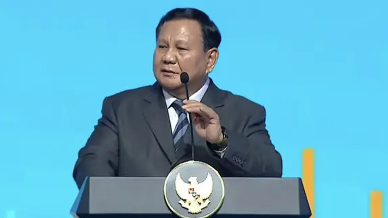 Presiden Prabowo Subianto saat kunjungan kenegaraan Perdana Menteri (PM) China Li Qiang dalam momen Indonesia-China Business Reception 2025 di Jakarta, Sabtu (24/5/2025) malam. (Liputan6.com/