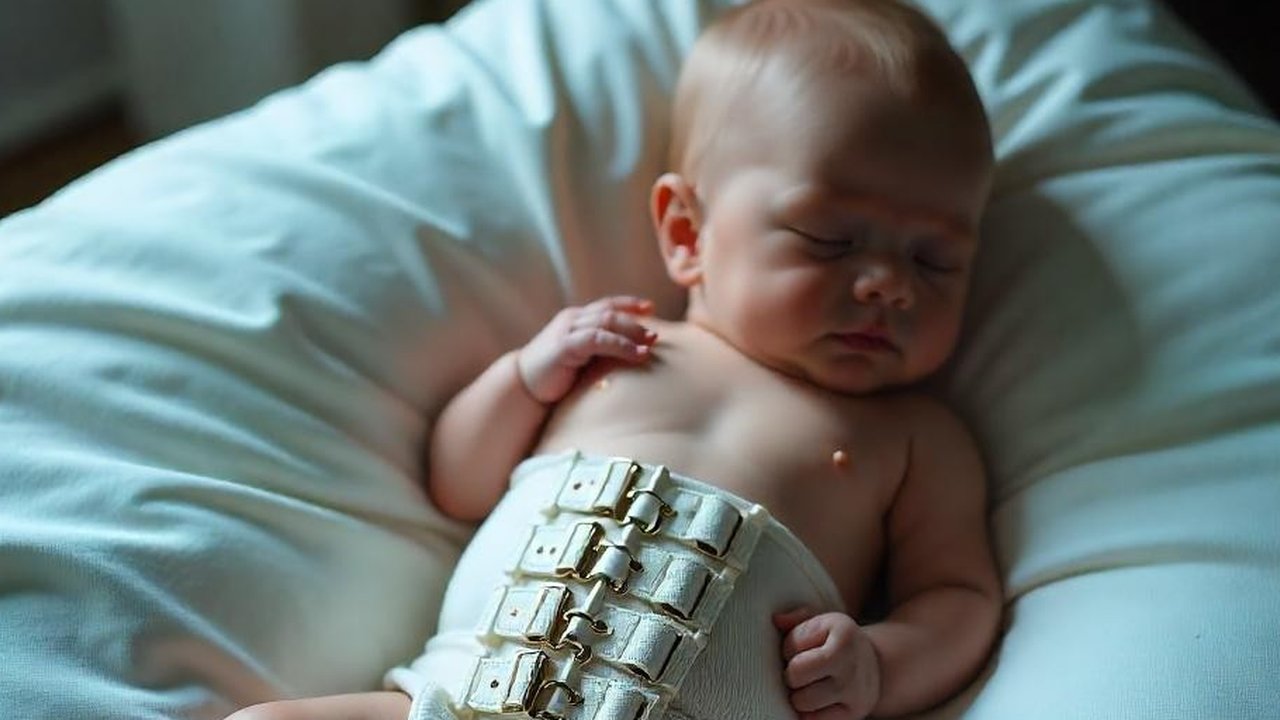 Ilustrasi Bayi Memakai Gurita