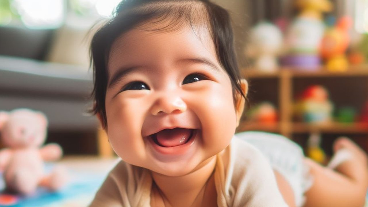 Ilustrasi Bayi Melakukan Tummy Time
