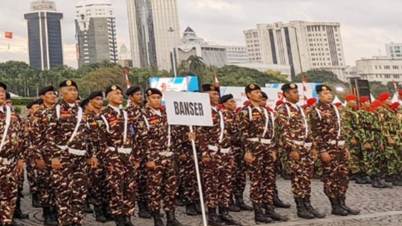 Banser di HUT Polri ke-79