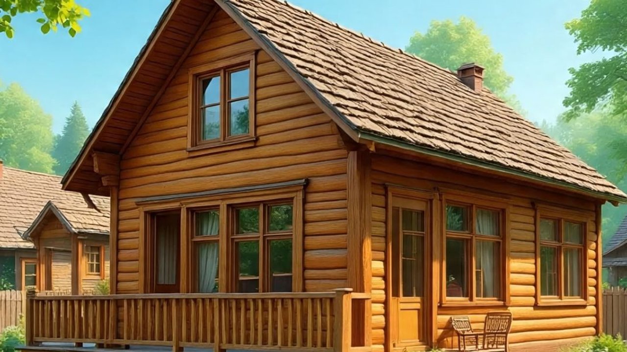 Ilustrasi Model Rumah Kayu