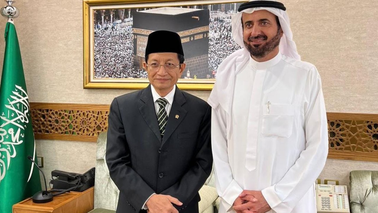 Menag Nasaruddin Umar Bertemu Menteri Haji Arab Saudi
