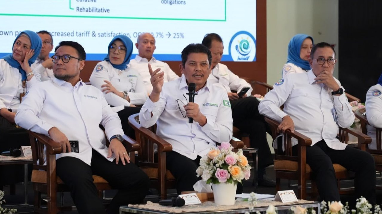 Direktur Utama BPJS Kesehatan, Ghufron Mukti dalam kegiatan Public Expose
