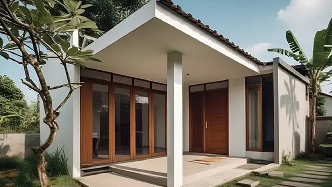 Model Rumah Sederhana di Desa Lengkap dengan Ruko untuk Jualan (AI)