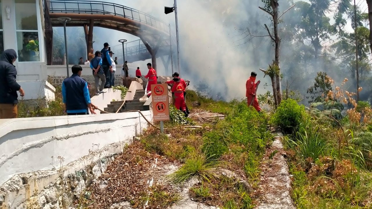 Kebakaran Hutan di Objek Wisata Menara Pandang Samosir, Area Terbakar Capai 50 Hektare