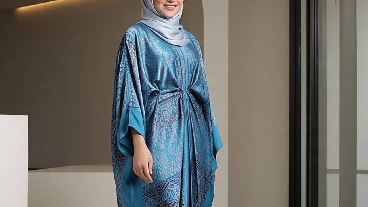 Ilustrasi Model Gamis Kaftan untuk Ibu Muda