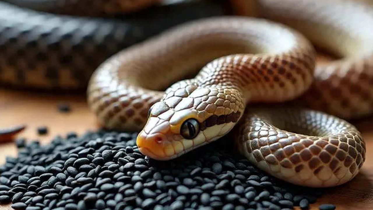 Ilustrasi jejak ular di tanah. Ilustrasi MetaAI