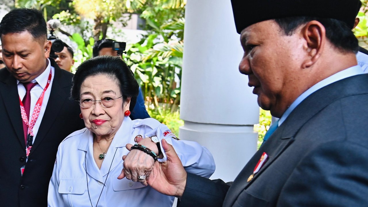 Kebersamaan Presiden Prabowo, Megawati Soekarnoputri, Gibran Rakabuming Raka di Hari Lahir Pancasila