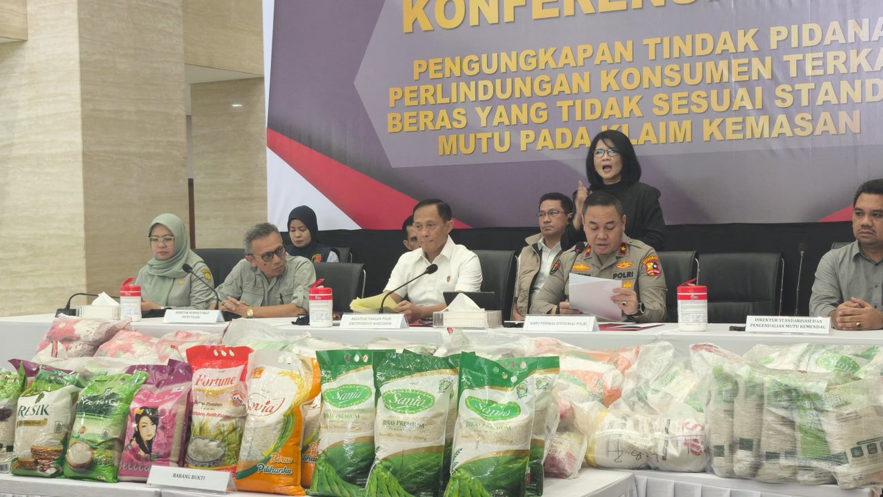 Kasus Kecurangan Beras Masuk Tahan Penyidikan, Satgas Pangan Polri Umumkan 5 Merek