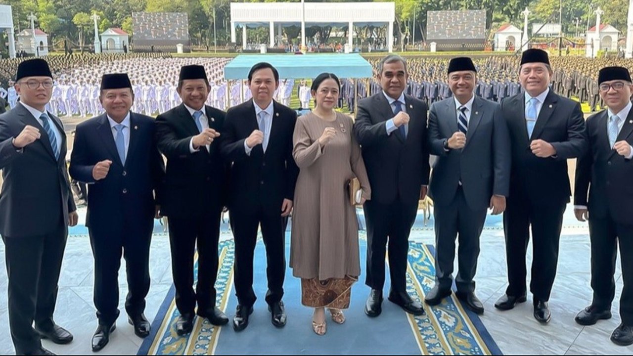 Ketua DPR RI Puan Maharani menghadiri pelantikan 2.000 Calon Perwira Remaja (Capaja) TNI dan Polri