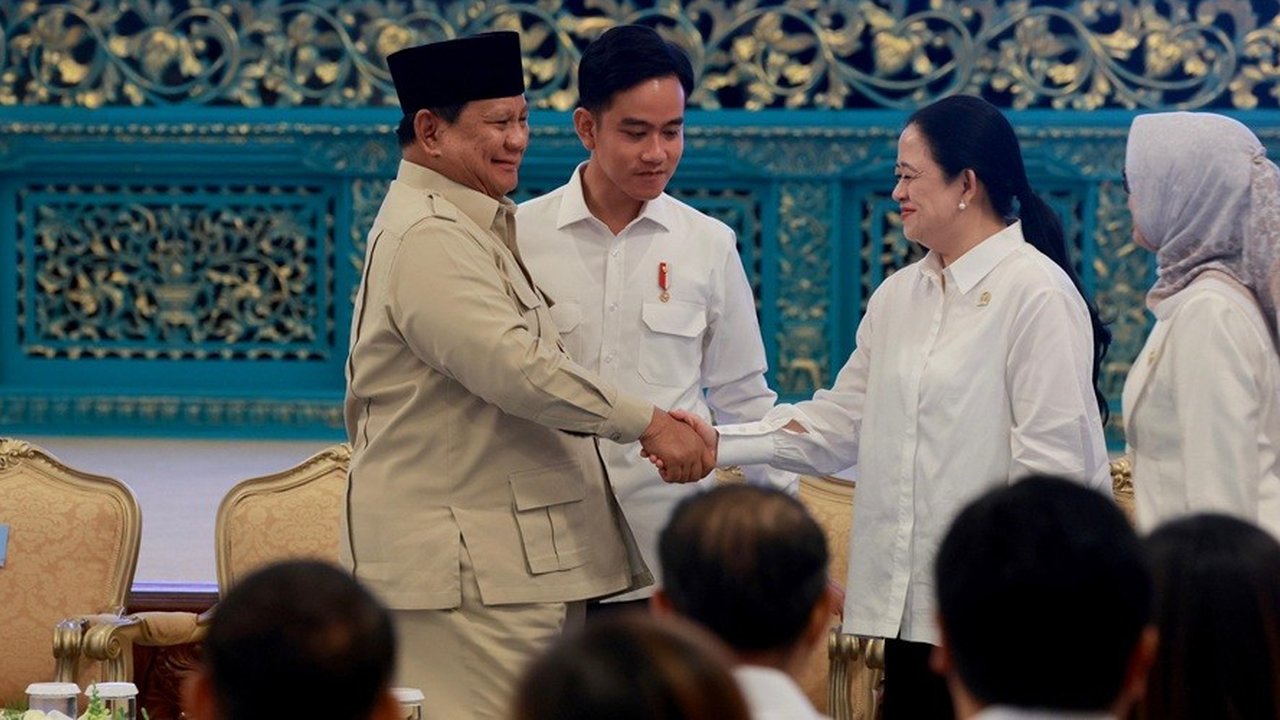 Ketua DPR RI Puan Maharani menghadiri peluncuran logo dan tema HUT ke-80 Kemerdekaan RI di Istana Negara