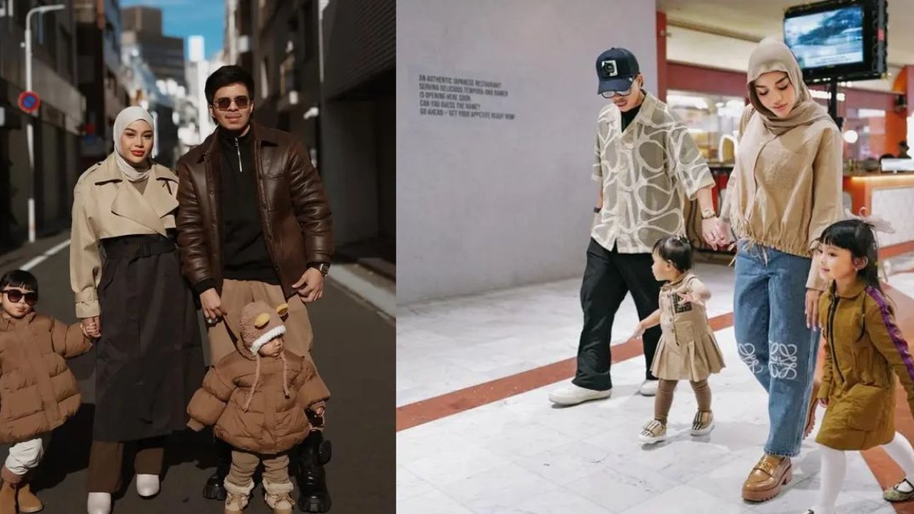 Potret Keluarga Atta Halilintar dan Aurel Hermansyah Kompak Pakai Baju Senada