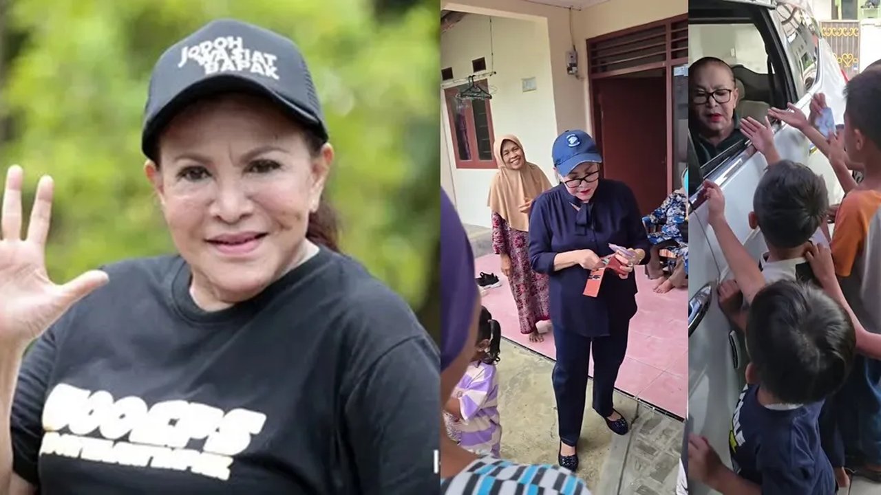 Momen Mpok Atiek Pulang Kampung, Bagi-Bagi Uang ke Tetangga
