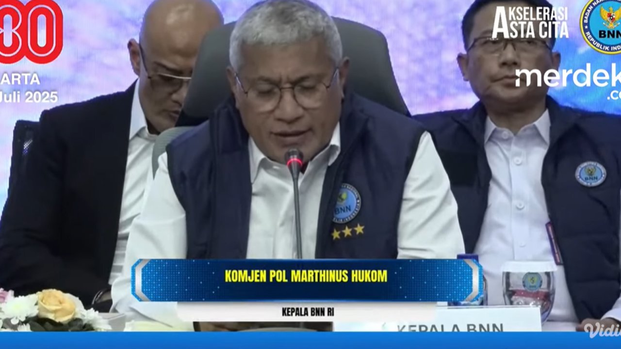 Kepala Badan Narkotika Nasional (BNN) Komisaris Jenderal Polisi Marthinus Hukom