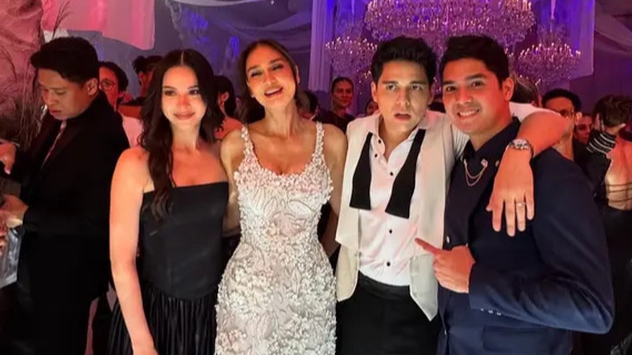 Foto Alyssa Daguise dan Al Ghazali di Resepsi Luna Maya (@alghazali7)