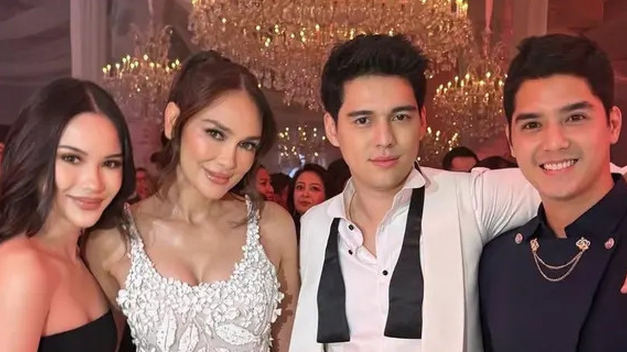 Foto Alyssa Daguise dan Al Ghazali di Resepsi Luna Maya (@alghazali7)