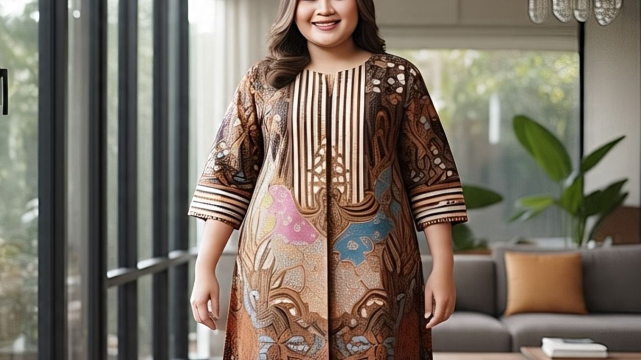 Model Baju Batik Wanita Gemuk agar Terlihat Ramping