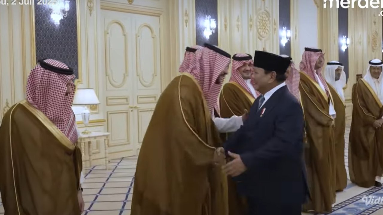 Presiden Prabowo bersama Pangeran Mohammed bin Salman bin Abdulaziz Al Saud