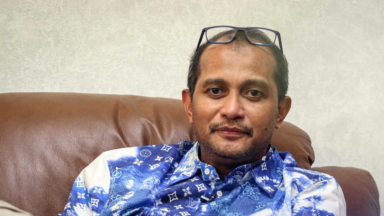 Wakil Menteri Hukum dan Hak Asasi Manusia (Wamenkumham) Edward Omar Sharif Hiariej atau Eddy Hiariej saat dipotret Liputan6.com di Jakarta, Kamis (21/9/2023). (Liputan6.com/Angga Yuniar)