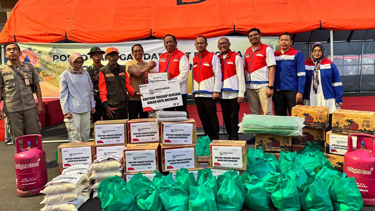 Pertamina Peduli Salurkan Bantuan untuk Korban Banjir di Mataram